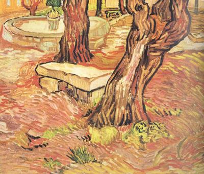 Vincent Van Gogh The Stone Bench in the Garden of Saint-Paul Hospital (nn04) Germany oil painting art